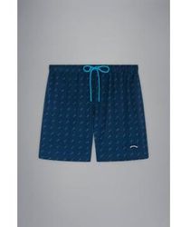Paul & Shark - Paul And Shark Mens Swim Shorts With Shark Print - Lyst