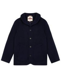 Burrows and Hare - Lightweight Shawl Collar Jacket Navy S - Lyst