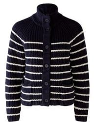 Ouí - Striped Cotton Cardigan - Lyst