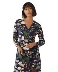 Nice Things - Shore Finds Print Wrap Dress 38 - Lyst