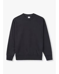 C.P. Company - Cp Company Mens Diagonal Fleece Logo Sweatshirt In Total Eclipse - Lyst