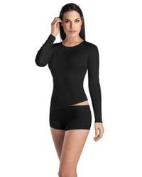 Hanro - Cotton Seamless Long Sleeve Top Large - Lyst
