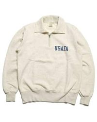Buzz Rickson's - Usafa Half Zip Sweatshirt Oat Xl - Lyst