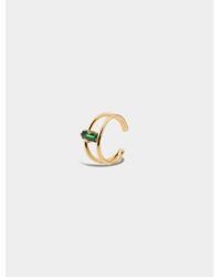 April Please - Edouard Emeraude Or Crystal Ear Ring Fairtrade Recycled Gold Plated / Ajustable Plaqué Recyclé 3 Microns 18 Carats - Lyst