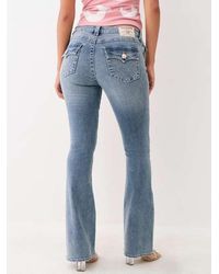 True Religion - Becca Distressed Mid Rise Bootcut Jean - Lyst
