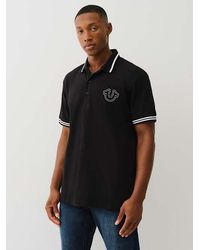 True Religion - Big T Horseshoe Polo Shirt - Lyst