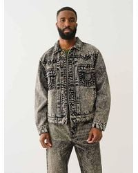 True Religion - Oversized Super T Denim Trucker Jacket - Lyst