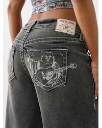 True Religion JESSIE WINGED Big T デニム バギージーンズ JESSIE WINGED BIG T BAGGY JEAN - BLUE RADIANCE | True Religion