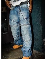 True Religion - Vinny Moto Super T Ultra Baggy Jean - Lyst