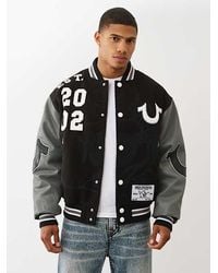 True Religion - True Og Boxy Varsity Jacket - Lyst