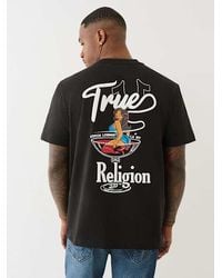 関税込み♪【TRUE RELIGION】OVERSIZED DOBERMAN ロゴ★Tシャツ OVERSIZED DOBERMAN TEE - Winter White | True Religion