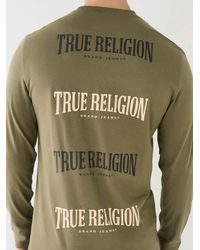 True Religion - Logo Long Sleeve Tee - Lyst
