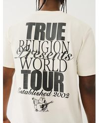 True Religion - Mixed Font World Tour T-shirt - Lyst