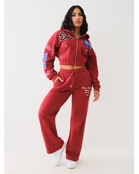 True Religion - Varsity Straight Leg Sweat Pant - Lyst