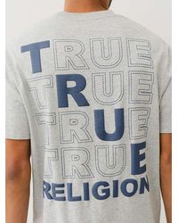 TRUE RELIGION - Big T Puff Stitch Heavyweight T-shirt - Lyst
