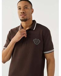 True Religion - Big T Horseshoe Polo Shirt - Lyst