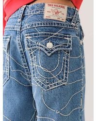 True Religion - Vinny Super T Baseball Stitch Ultra Baggy Jean - Lyst