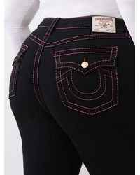 TRUE RELIGION - Plus Billie Mid Rise Lurex Big T Straight Jean - Lyst