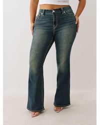 True Religion - Plus Becca Mid Rise Big T Bootcut Jean - Lyst