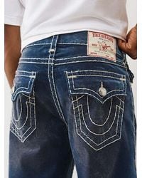 TRUE RELIGION - Vinny Blue Velvet Super T Ultra Baggy Jean 34" - Lyst