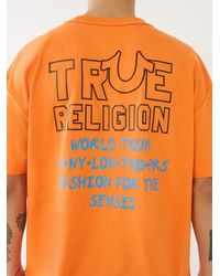 True Religion - Embroidered Tr Logo Tee - Lyst