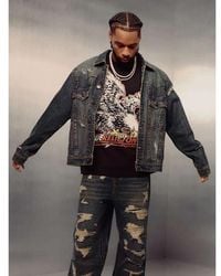TRUE RELIGION - Jimmy Destroyed Oversized Denim Jacket - Lyst