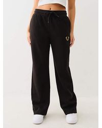 True Religion - Crystal Horseshoe Straight Leg Sweat Pant - Lyst