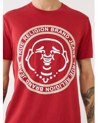 True Religion - Buddha Puff Print Crew Tee - Lyst