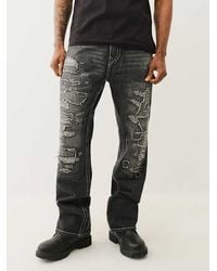 True Religion - Billy Distressed Big T Flap Bootcut Jean - Lyst