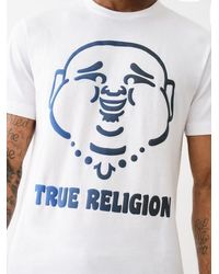 True Religion - Ombre Buddha Face Tee - Lyst