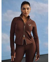 True Religion - Logo Two-way Zip Performance Jacket - Lyst