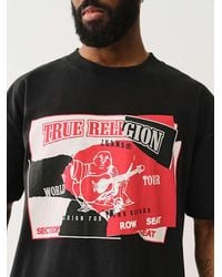 True Religion - Heavyweight Torn Logo T-shirt - Lyst