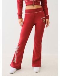 True Religion - Crystal Tiger Flared Sweat Pant - Lyst