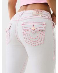 True Religion - Joey Mid Rise Big T Flare Jean - Lyst