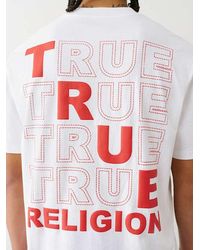 TRUE RELIGION - Big T Puff Stitch Heavyweight T-shirt - Lyst