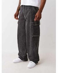 True Religion - Baggy Big T Leopard Carpenter Pant - Lyst