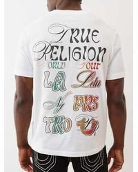 TRUE RELIGION - Ombre World Tour Graphic T-shirt - Lyst