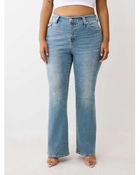 True Religion - Plus Becca Mid Rise Big T Bootcut Jean - Lyst