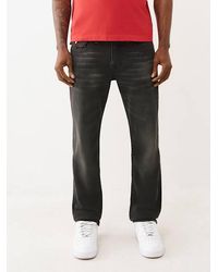 TRUE RELIGION Ricky Super T Micro Corduroy Straight Pant in Red