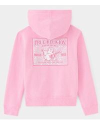 True Religion - Girls Glitter World Tour Logo Zip Hoodie - Lyst