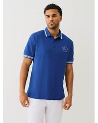 True Religion - Big T Horseshoe Polo Shirt - Lyst