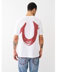 True Religion - Painted Horseshoe Relaxed Tee - Lyst