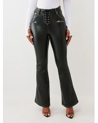 TRUE RELIGION - Lace Up Charlie High Rise Flare Pant - Lyst