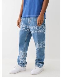 True Religion - Bobby Paisley Super T Baggy Jean 32" - Lyst