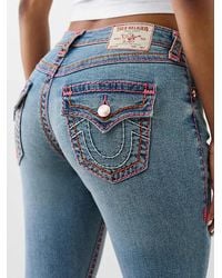TRUE RELIGION - Jennie Mid Rise Super T Curvy Skinny Jean - Lyst