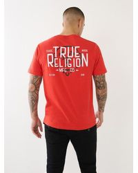 True Religion - Flocked Logo Tee - Lyst
