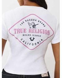 TRUE RELIGION - Ribbed Logo Baby T-shirt - Lyst
