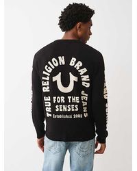 TRUE RELIGION - Relaxed Logo Sweater - Lyst