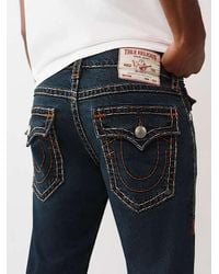 TRUE RELIGION - Rocco Super T Flap Skinny Jean 32" - Lyst