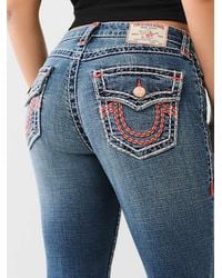 TRUE RELIGION - Jennie Mid Rise Super T Curvy Skinny Jean - Lyst